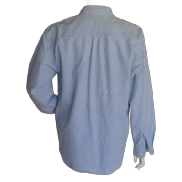 Chambray Top, L, Blue, Western Embroidery/Boots & Hats, Long sleeves, Buttons - Picture 5 of 14